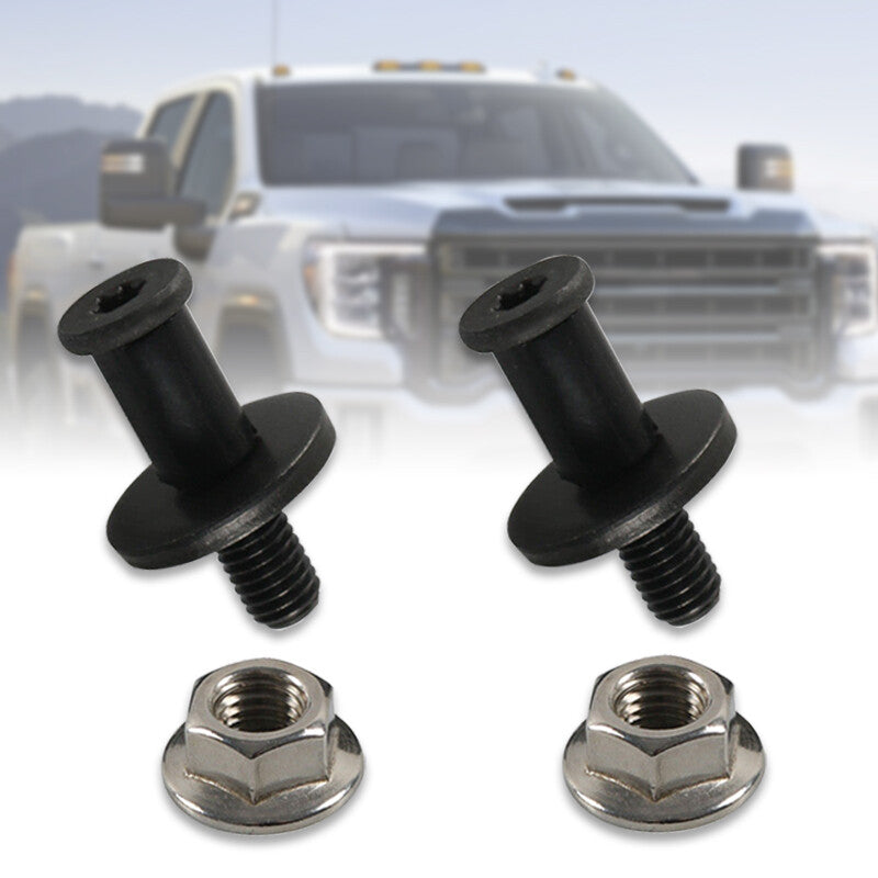 ya 9 6.5 2X Tail Gate Tailgate Latch Striker Bolts For 99-2006 for Chevy for Silverado for GMC for Sierra