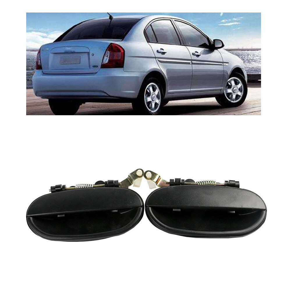 ya 13 5.27 2Pcs Rear Left & Right Outside Door Handle Black For Accent 1995-1999