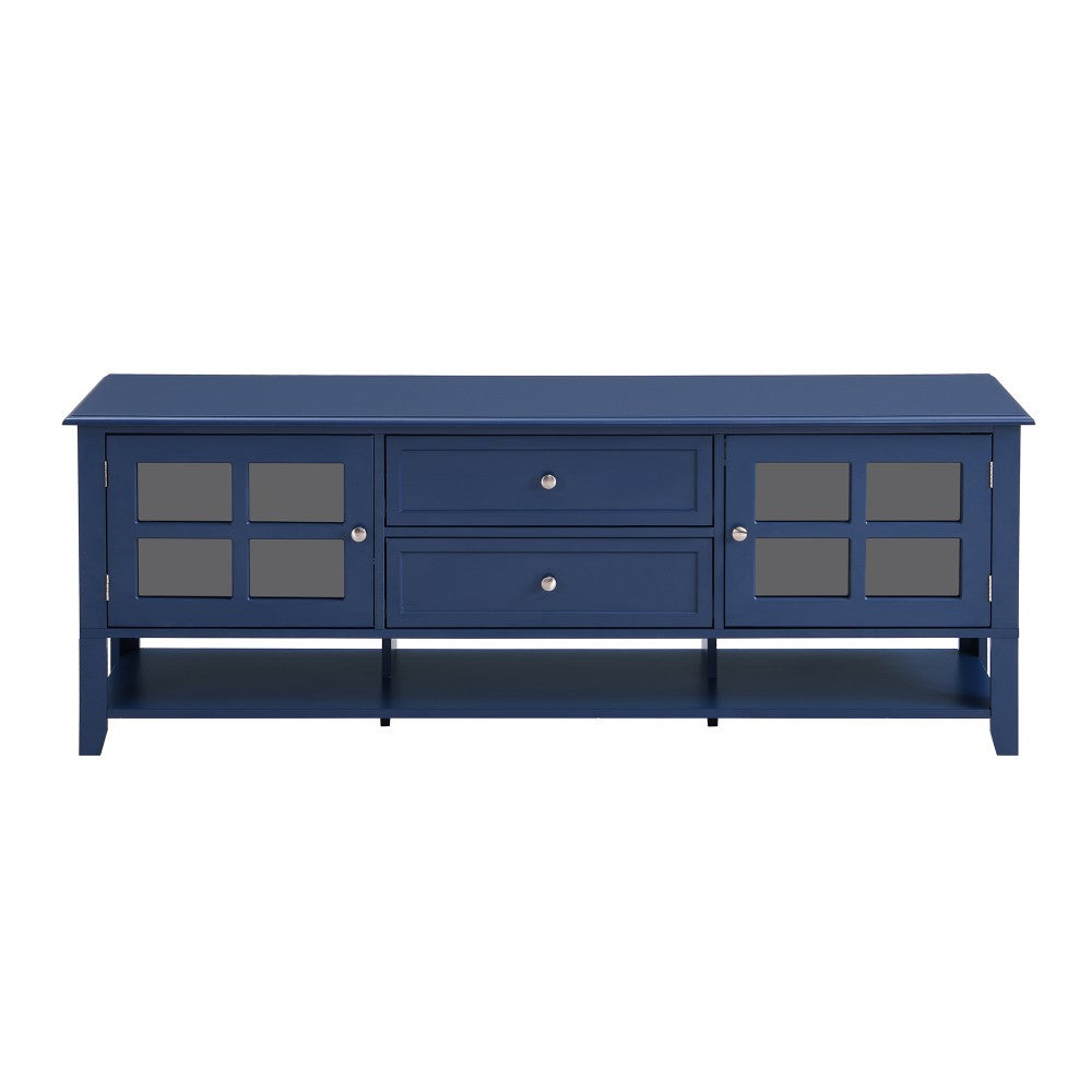 ya 28 For Living Room Blue TV Stand for TVs up to 60'',Multifunctional Storage,Modern