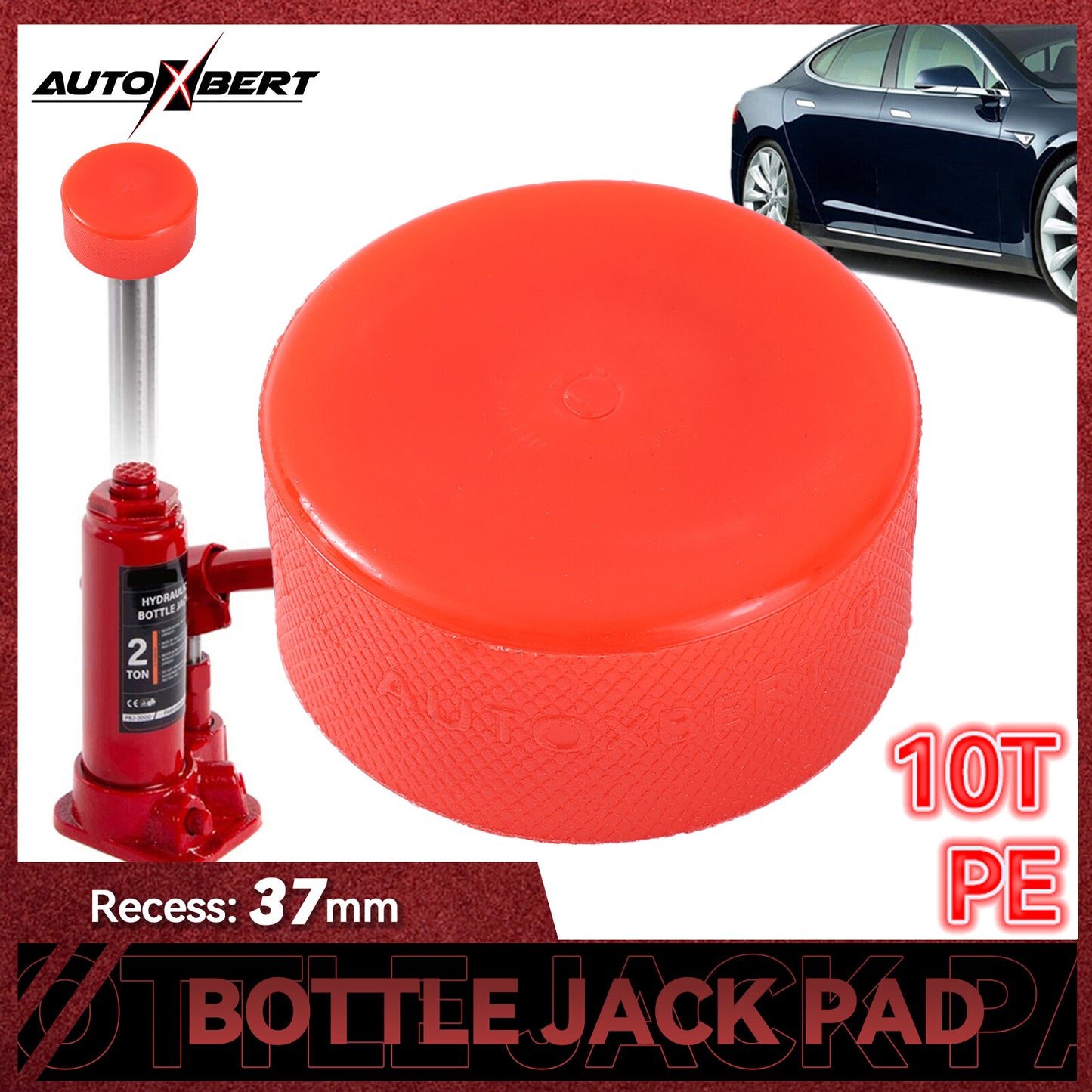 ya 1 6.30 37mm Jack Pad PE Lift Car Damage Protection Universal For 10 Ton Bottle Jack Pad