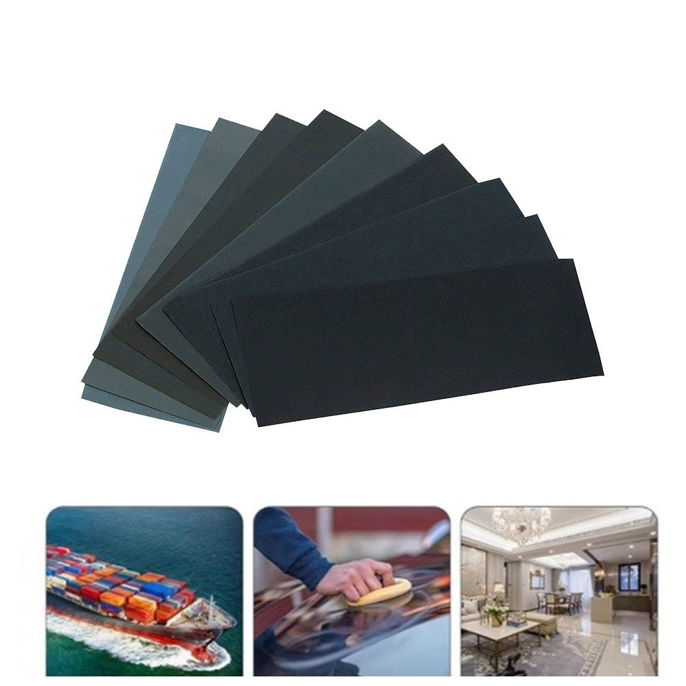 ya 14 24PCS Waterproof Sandpaper Set 12 Grits 9 by 3 6 Inch for Wood and Metal Use