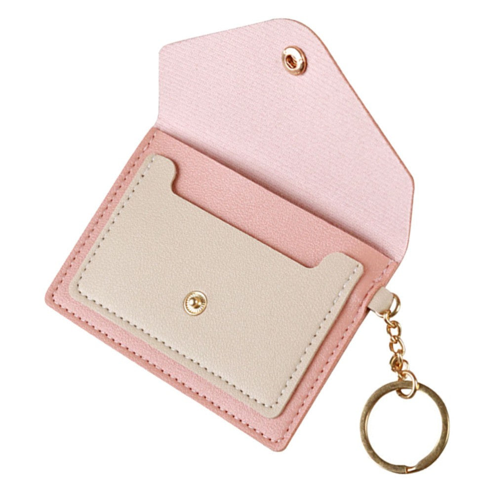 ya 10 5.28 Candy Color Card Pack Keychain Miss Coin Purses for Women Small Wallet