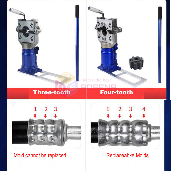 ya 26 8.1 Clamshell Vehicle Air Conditioner Hose Crimper Manual Pipe Pressing Machinea