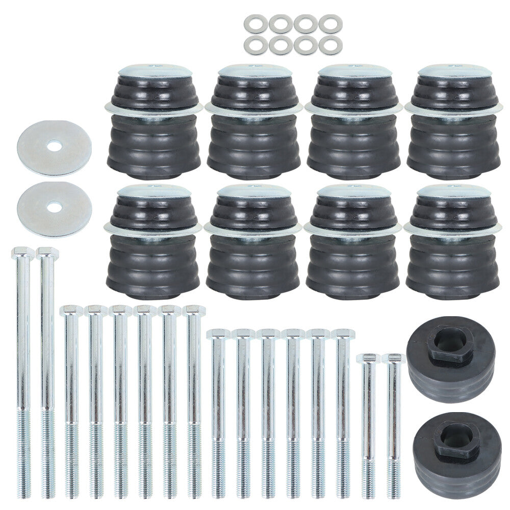 ya 4 6.17 Suitable for Ford Super Duty F250 F350 2008 - 2016 2WD 4WD Body Mount Bushing Kit KF04060B