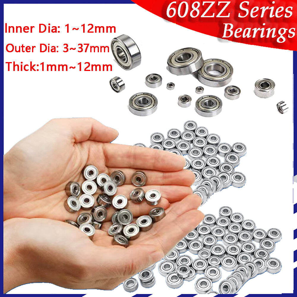 Bearings Miniature Small Micro Mini High Rpm Inner Dia 1mm to 12mm 608 ZZ Series