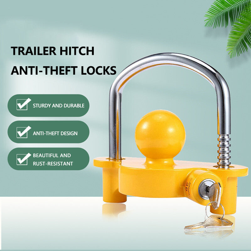 ya 5 8.7 1*Universal trailer ball hitch coupler locking ball tongue steel 2 2-5/16 yellow