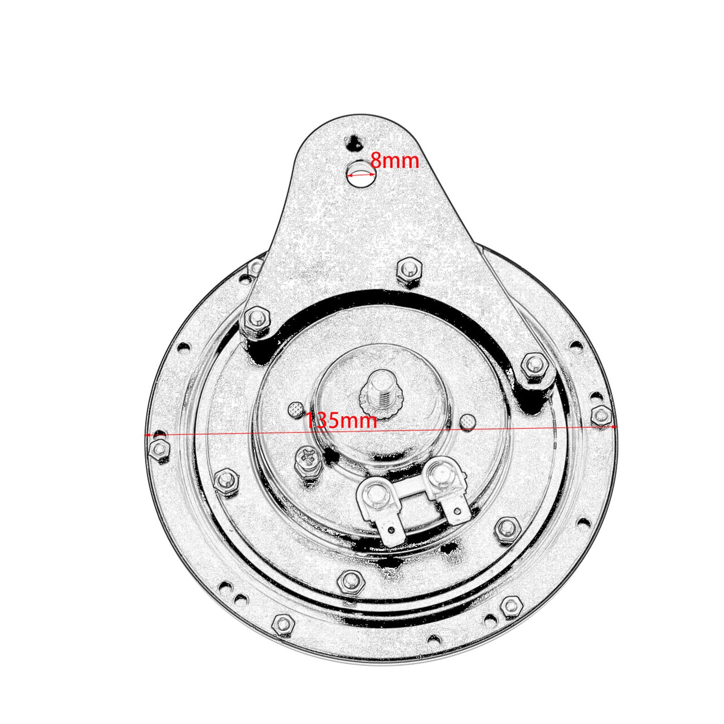 ya 5 8.7 Chrome Cut 110 dB Horn Speaker Cover Fits for Harley Touring 99-17 Big Twin Cam