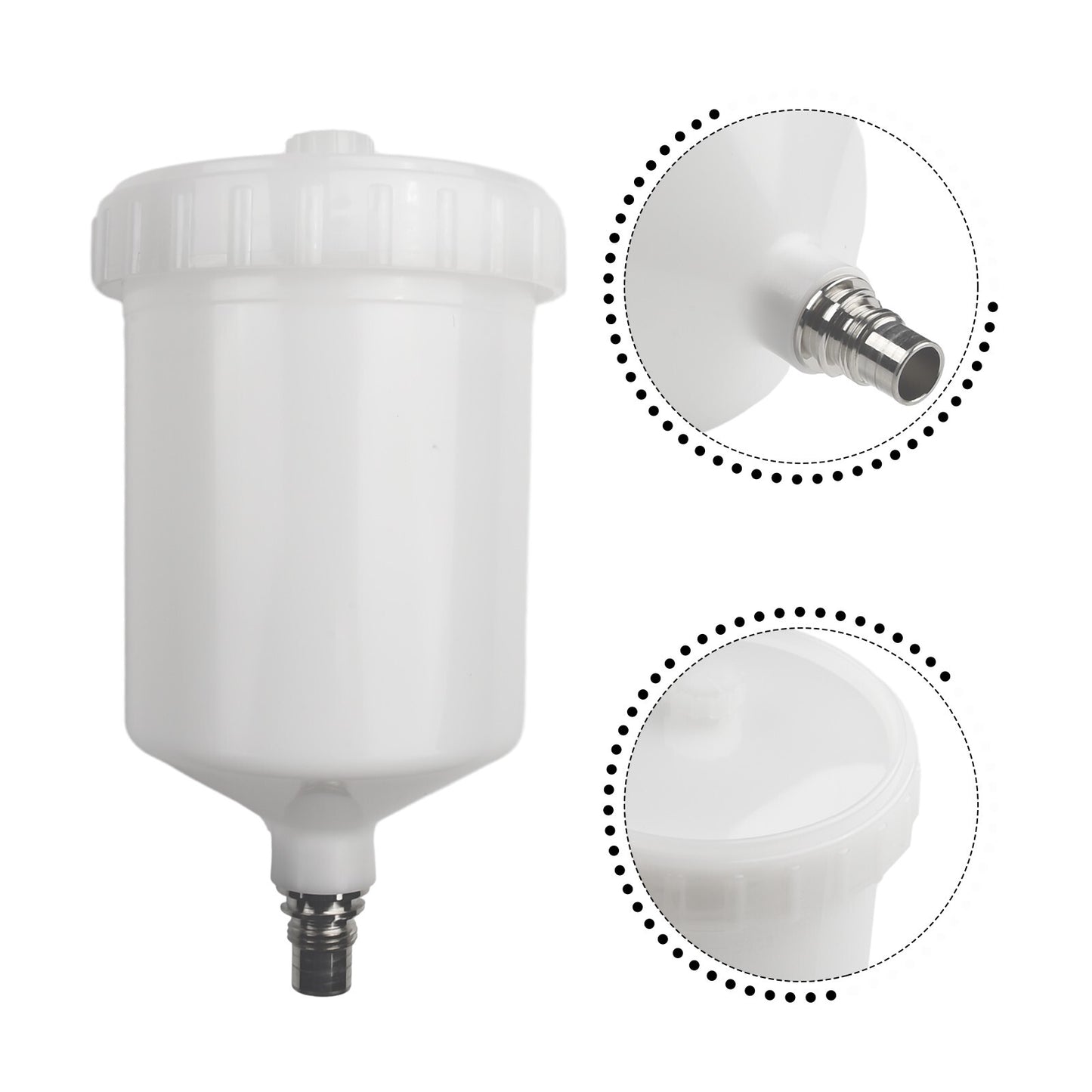 ya 5 8.7 Plastic Cup Pot for SATA Spray Connector Jet Paint Sprayer White
