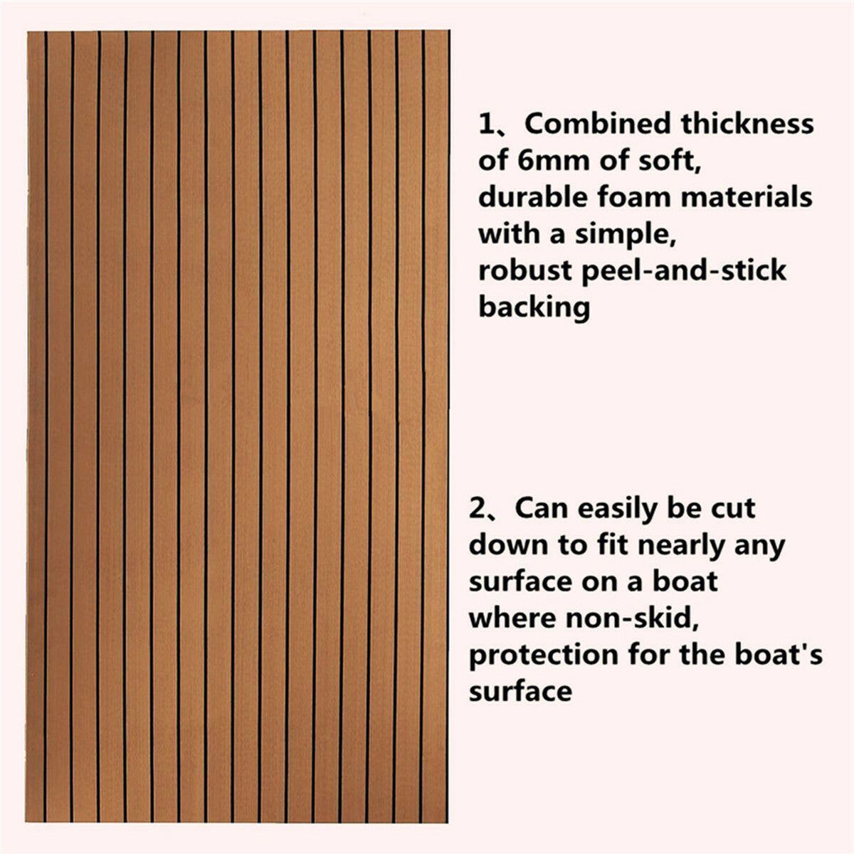 ya 5 8.7 Self-Adhesive Non-skid EVA Foam DIY Custom Floor Mat for Car Trunk Boat Decking