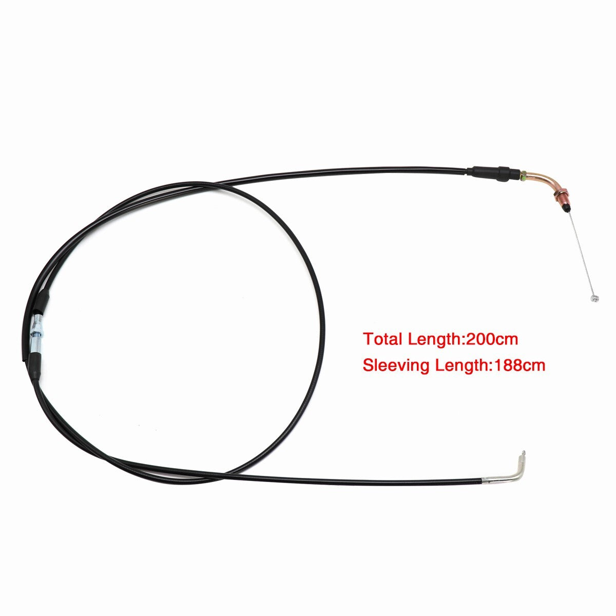 ya 5 8.7 188mm Motorcycle Throttle Cable Scooter Accelerator Double Elbow GY6 Engine