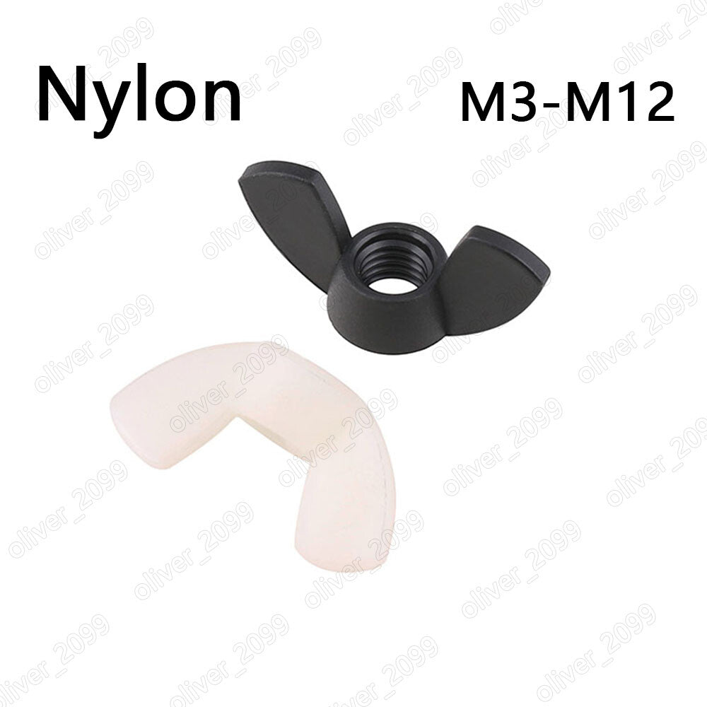 Nylon Plastic Wing Thumb Nuts Wing Nuts M3 M4 M5 M6 M8 M10 M12