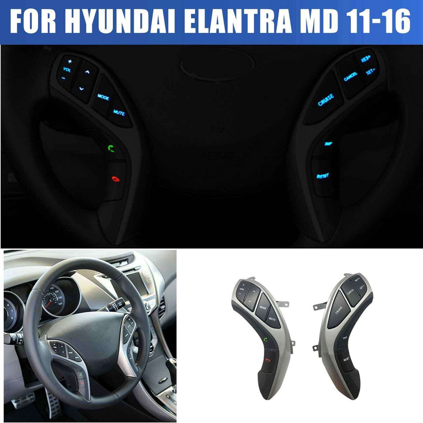 ya 1 8.5.1 for HYUNDAI for Elantra LH+RH Cruise Audio Steering Wheel Control Switch 96700-3X800