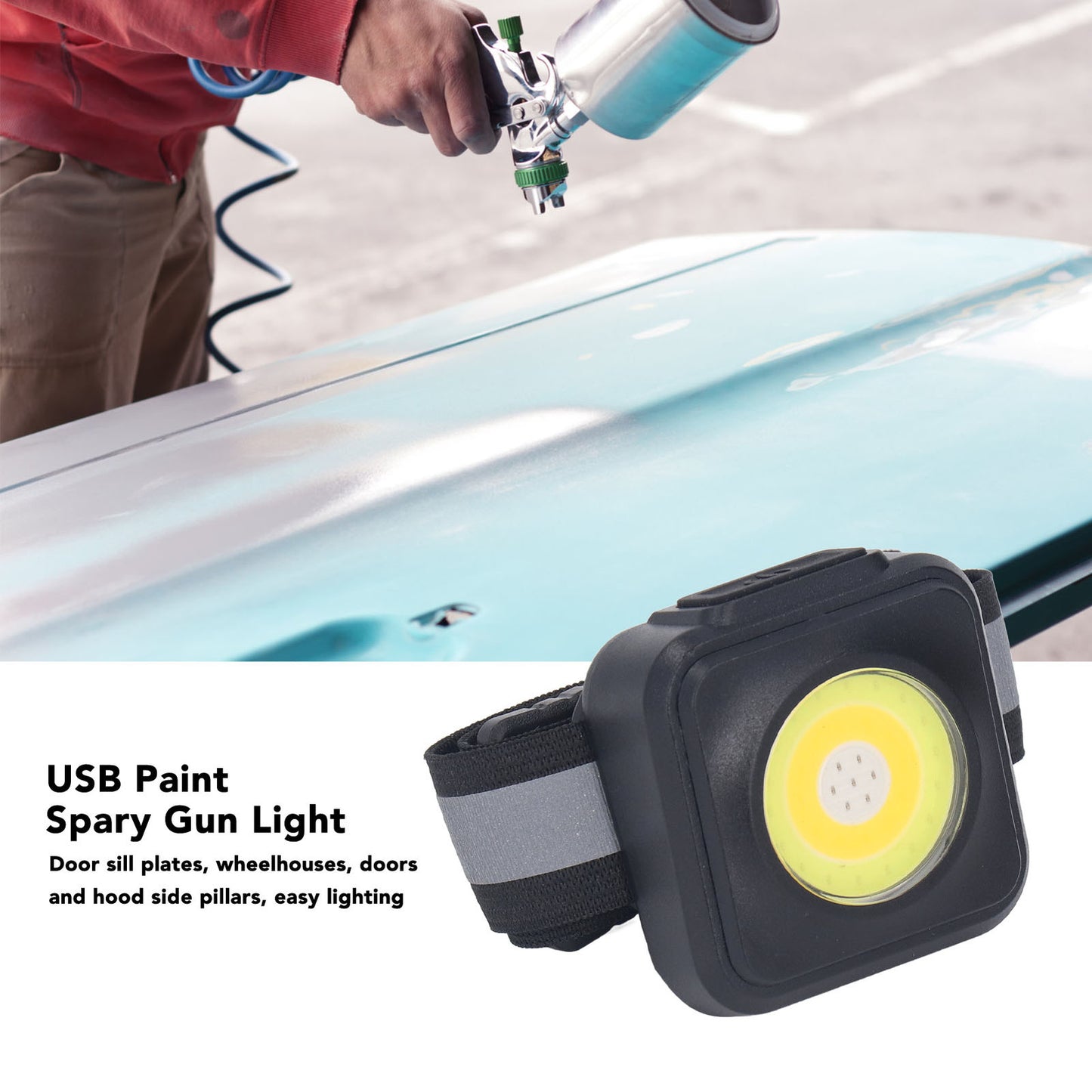 ya 26 Portable Paint Spary Light USB Car Automotive Spray Paint Light
