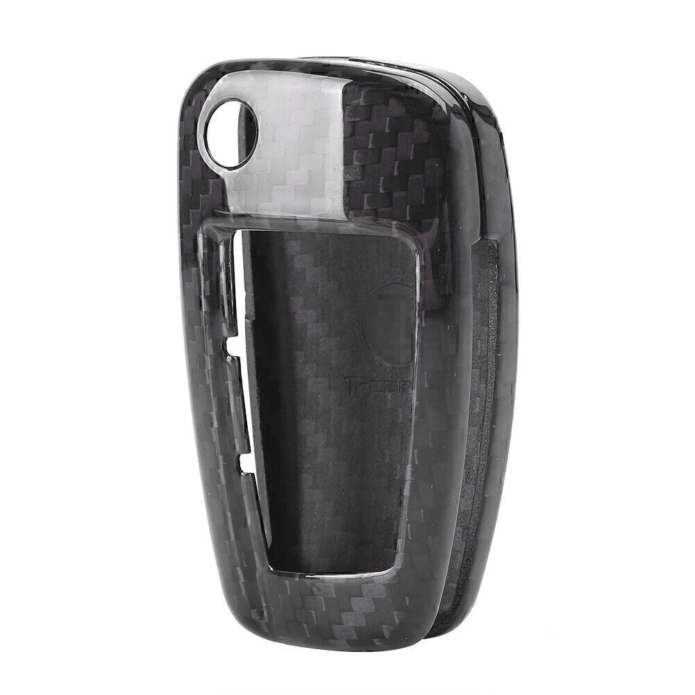 ya 10 5.28 Real Carbon Fiber Car Remote Key Cover Shell Case for Audi A3 A4 A6 TT R8