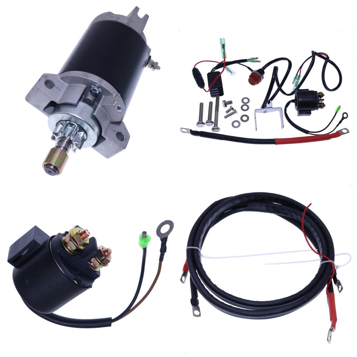 ya 27 7.20 Electric Start Motor Kit for Yamaha F15 15HP 4 Stroke 66M 2001-2003 NO Flywheel