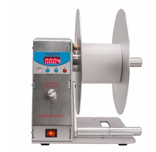 Digital Automatic Label Tags Rewinder Rewinding Machine w/ Speed Adjustable T