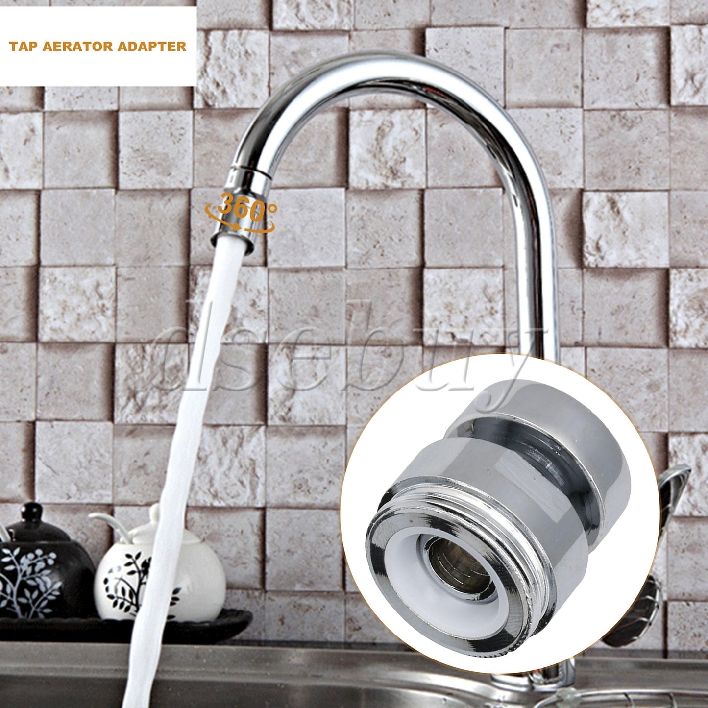 ya 14 2Pieces Brass Faucet Adapter Kit Kitchen Aerator Swivel Connectors 20 to 22mm