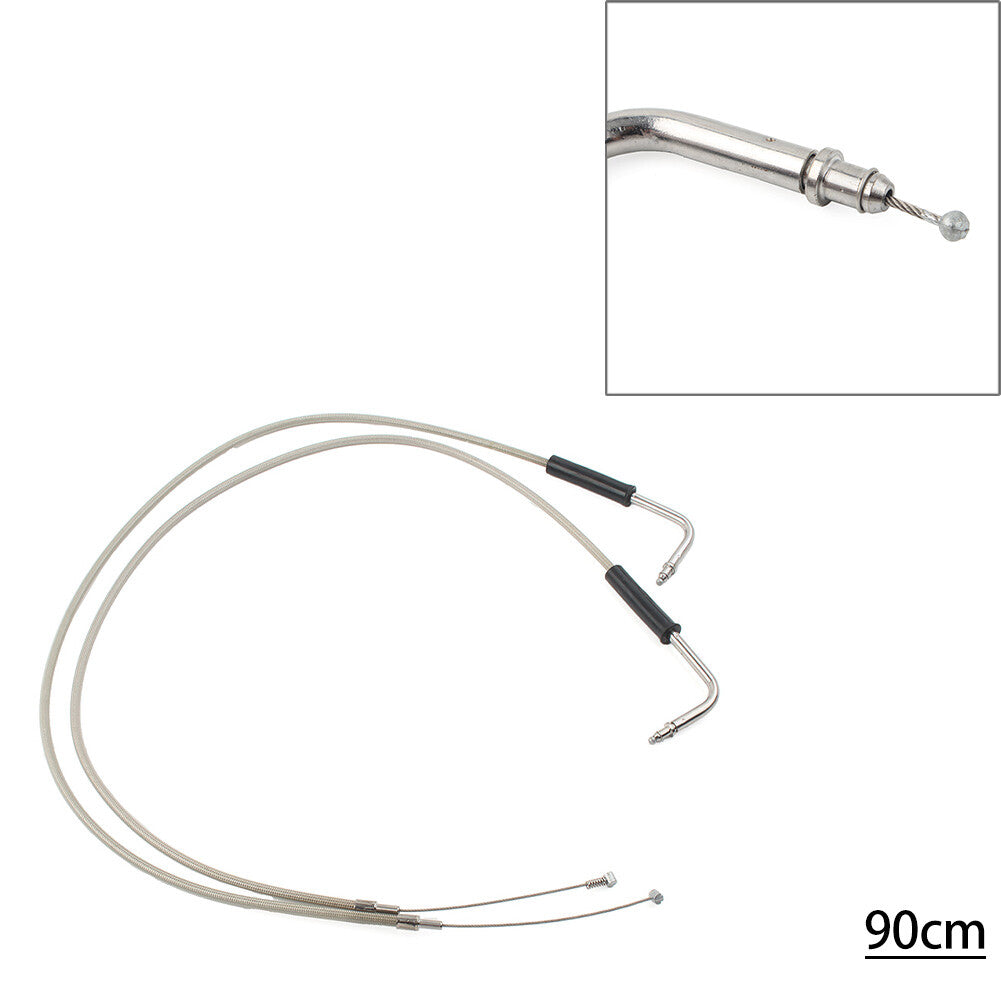 ya 5 8.7 2x Stainless Steel Throttle Cable for Harley Sportster XL1200 883 Dyna Road King