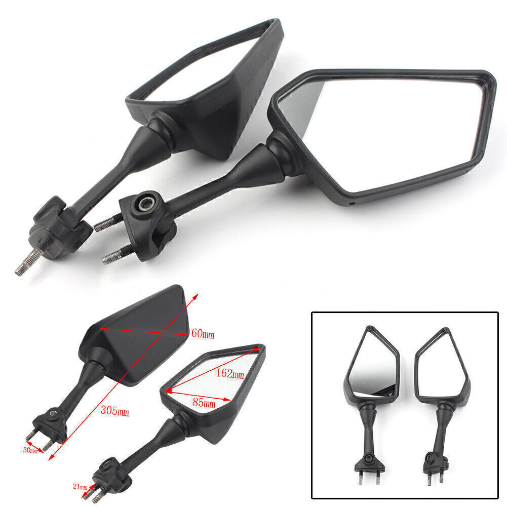 ya 4 6.21 Rearview Side Rear View Mirrors Black Fit for Kawasaki 250R EX250 2008-2013