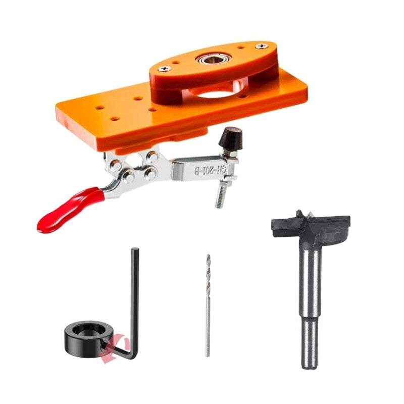 ya 25 35mm Concealed Hinge Jig Set Hinge Drilling Hole Woodworking Tool Drill Bits