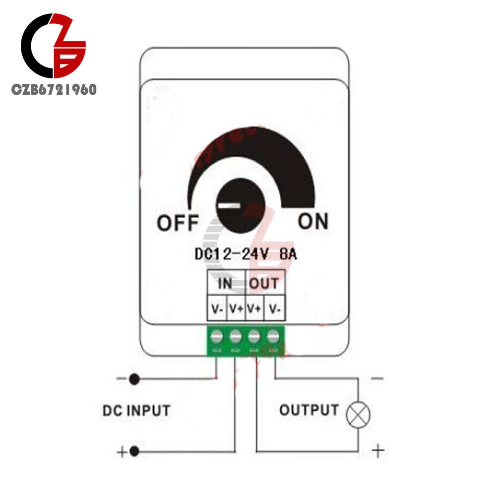 ya 14 New 2PCS 12V 8A PIR Sensor LED Strip Light Switch Dimmer Brightness Controller