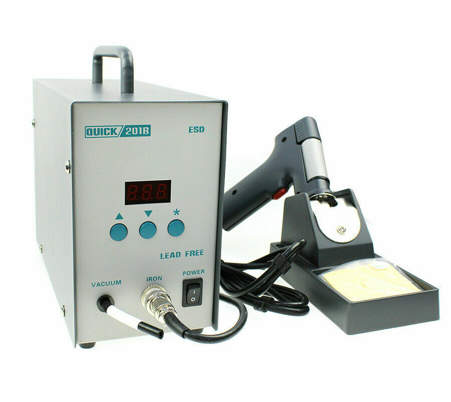 QUICK 201B ESD Electric Suction Tin Gun Dismantling Static Suction Tin Pump 220V