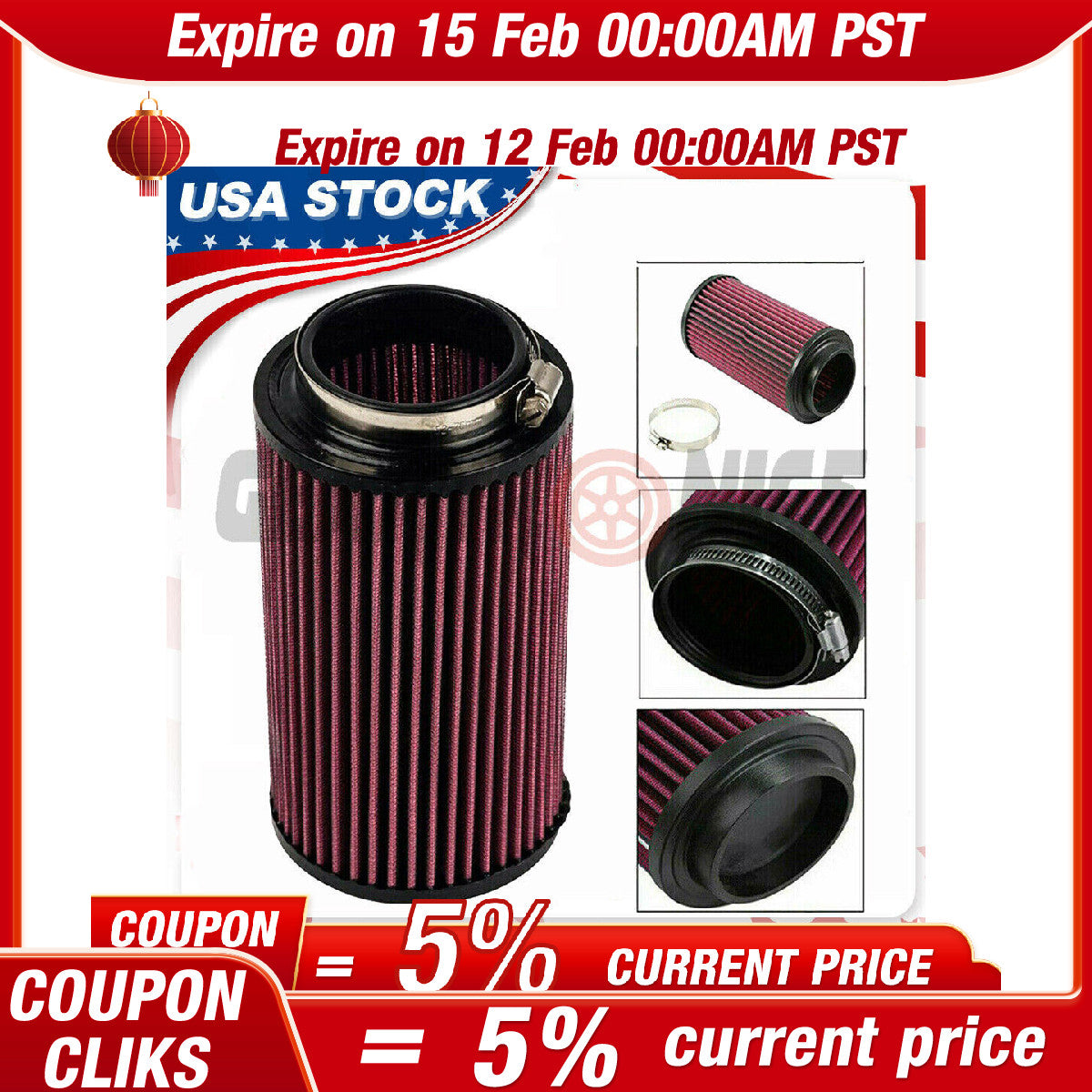 ya 27 7.20 1x Air Filter for Polaris Sportsman 400 500 550 570 600 700 800 850 7080595 US