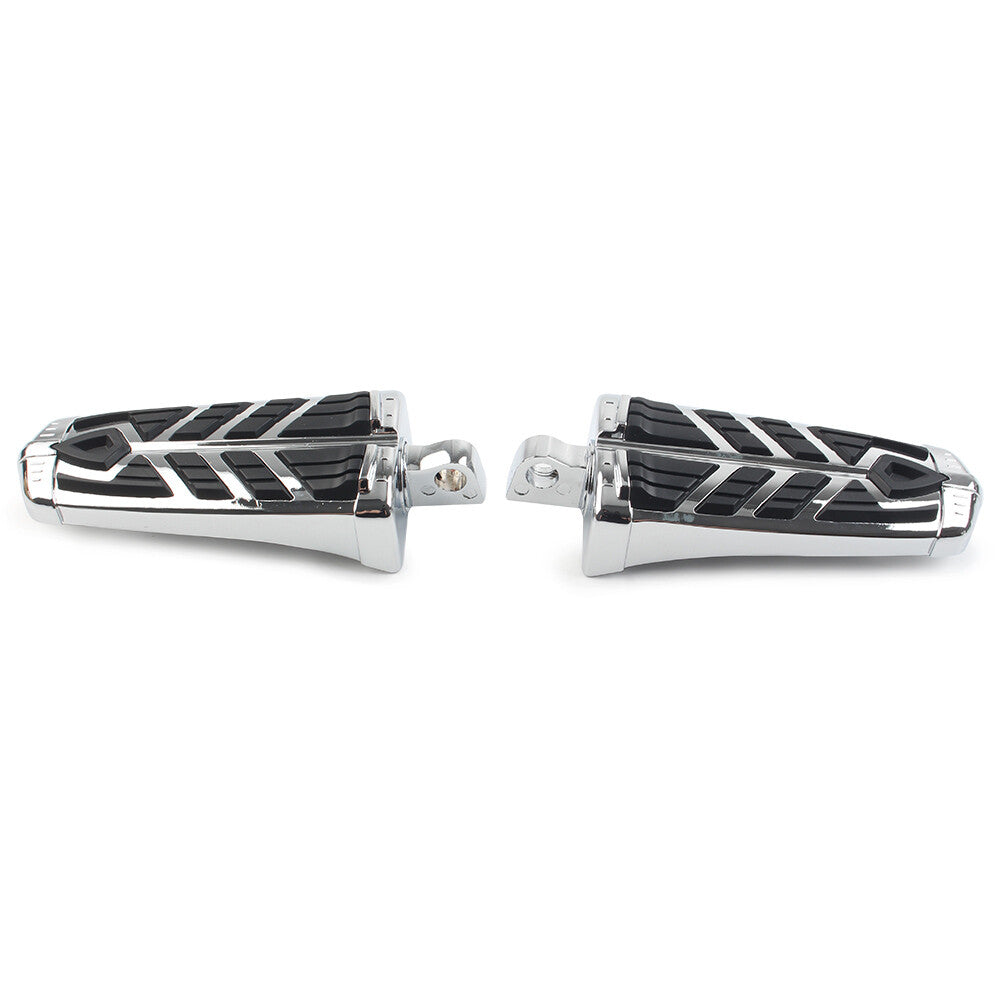 ya 11 6.8 Chrome Motorcycle Foot Pegs Footrests Footpegs 10mm for Harley-Davidson
