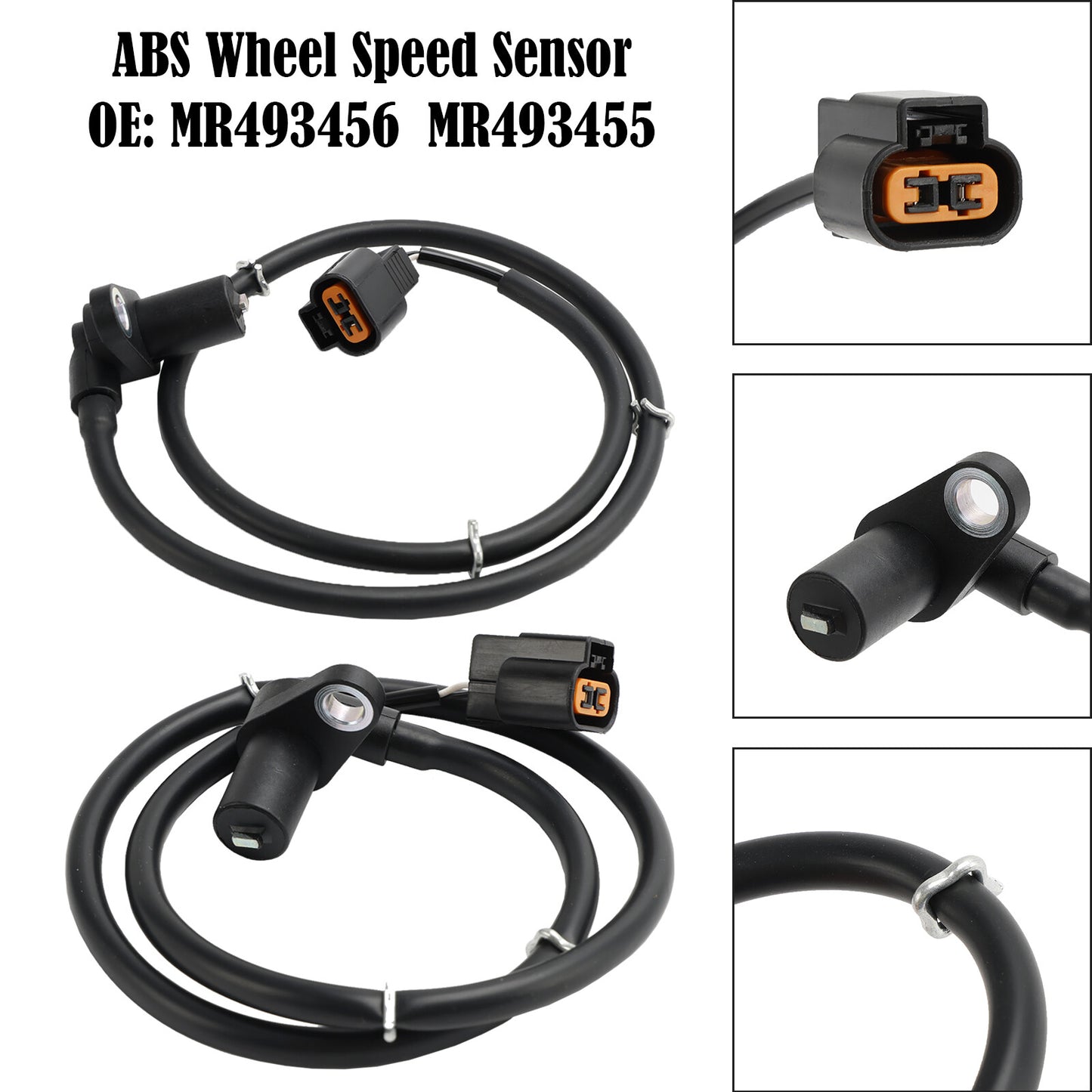 ya 1 8.5.1 2Pcs Rear Left&Right ABS Wheel Speed Sensor For Lancer Evo 2.0 16V U1