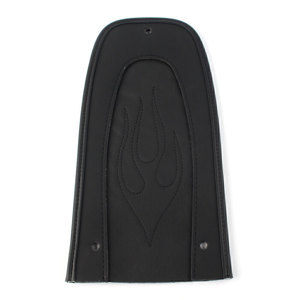 ya 5 8.7 for Harley Touring 97-17 Leather Drag Black Flame Stitch Leather Rear Fender Bib