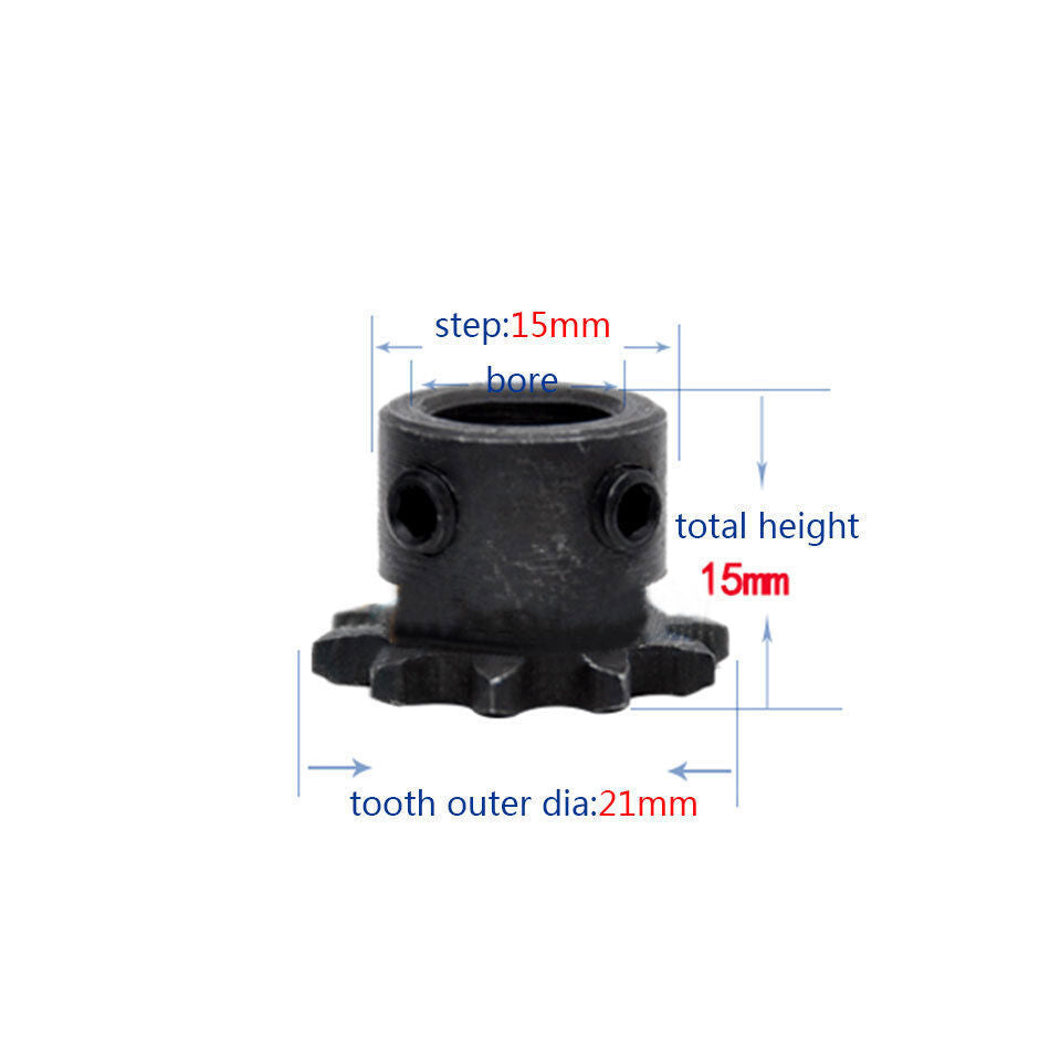 #25 Chain Drive Sprocket 9T Pitch 1/4 6.35mm Bore 5/6/8mm 04C9T For #25 Chain