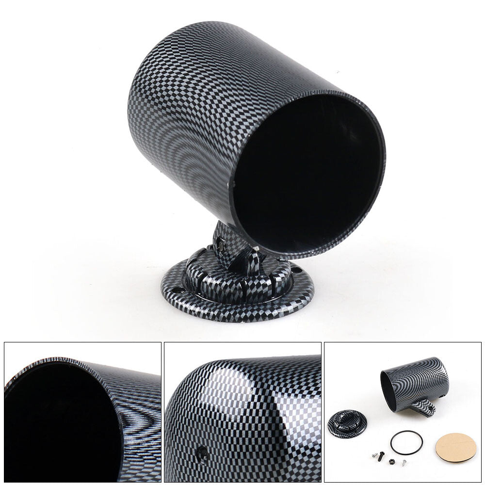 ya 2 6.26 Car Carbon Fiber 2 52mm Universal Single Dash Gauge Pod Mount Holder