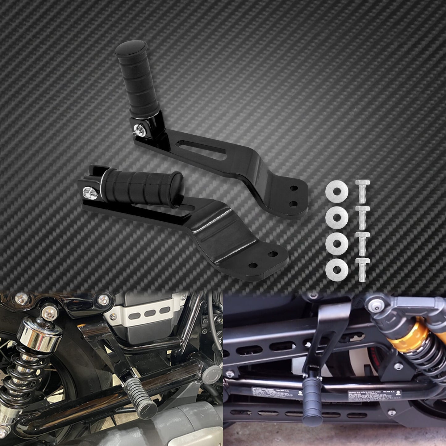 ya 11 6.8 Black Rear Passenger Foot Peg Bracket Fit for Yamaha Bolt XV950 XVS950 2014-2017