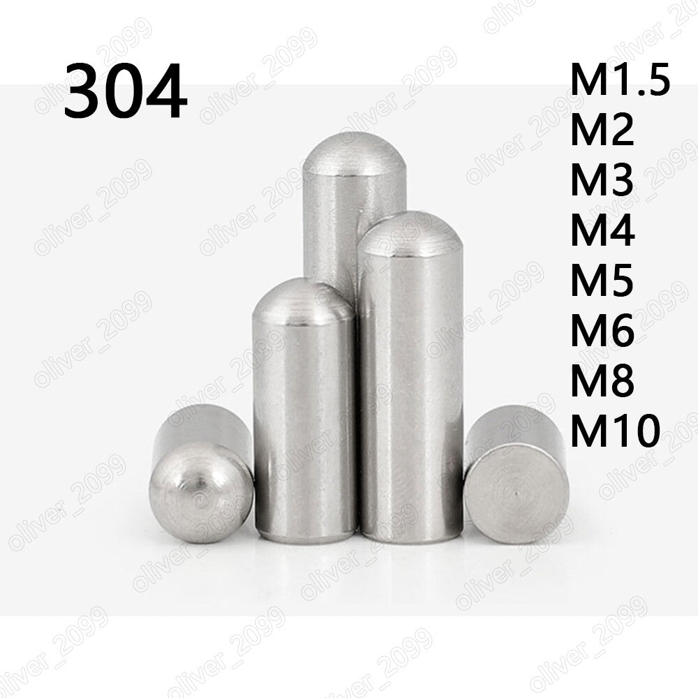 304 Stainless Steel Round Head Dowel Pins Parallel Pin Roller Pin M1.5 M2 M3-M10