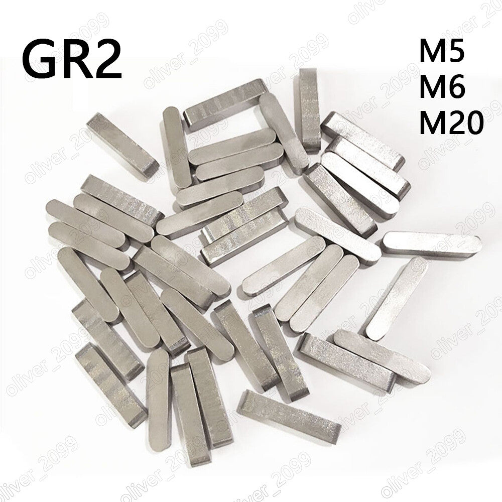 Titanium GR2 Square and Rectangular Keys M5 M6 M20