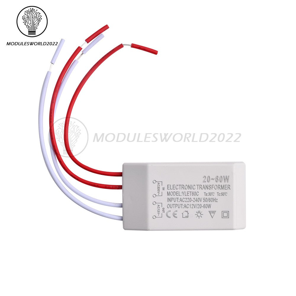 ya 14 5x 20-60W 220V To AC12V LED Halogen Lamp Light Electronic Transformer Adapter US