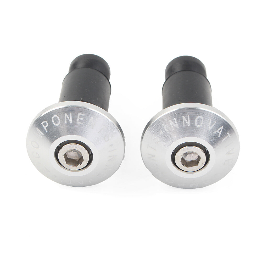 ya 5 8.7 Motorcycle CNC 7/8'' Handle Bar End Weights Handlebar Cap Plugs Dirt bike Silver