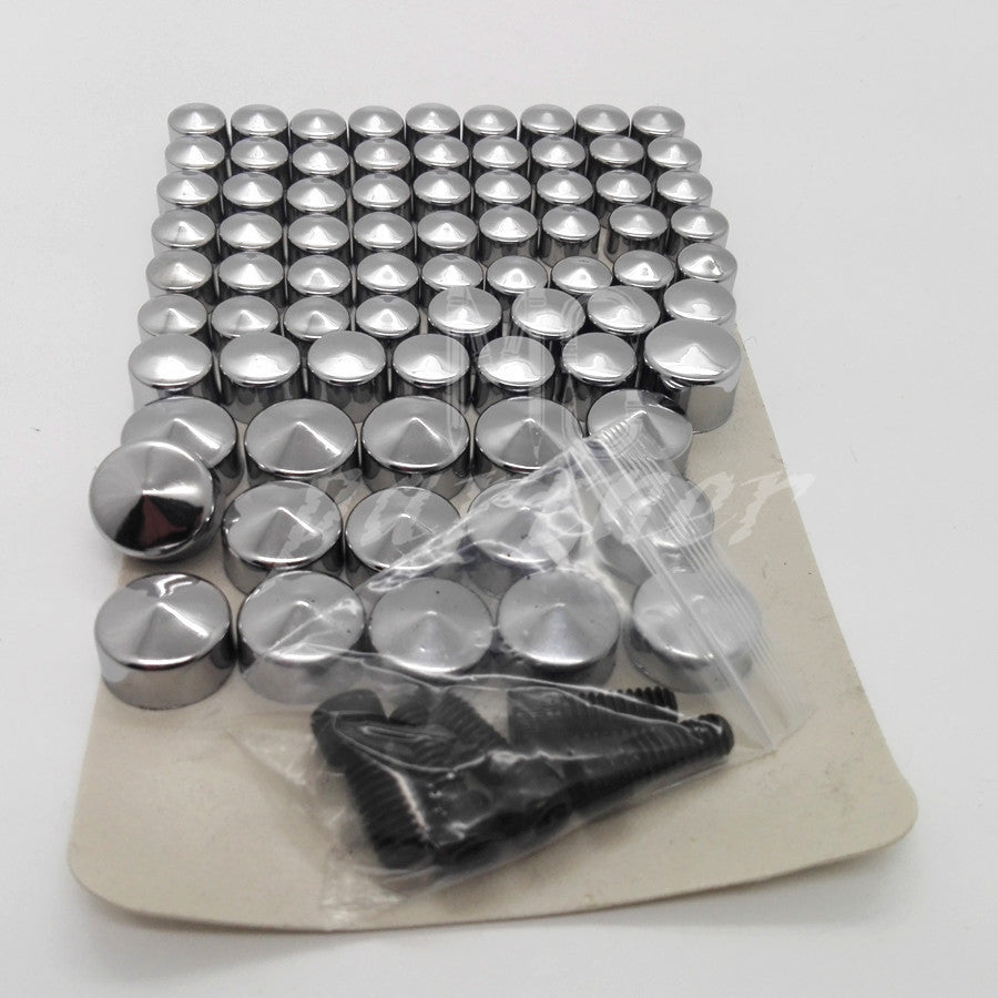 ya 7 6.11 Motorcycle Chrome Bolt Caps Topper Cover for Harley FLT FLH 2007 - 2012