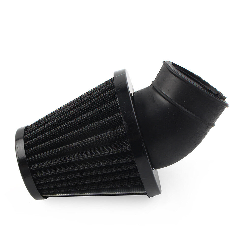 ya 8 5.26 42mm Motorcycle Air Intake Filter Cleaner Rubber Bend Inlet Stainless Steel Mesh