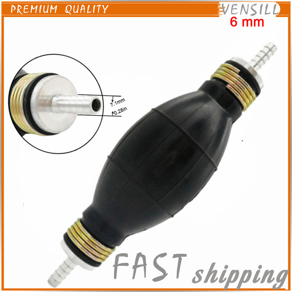 ya 27 7.2 Hand Pinch Fuel Pump Hand-actuated 6mm Liquid Transfer For Gas Petrol Diesel Car