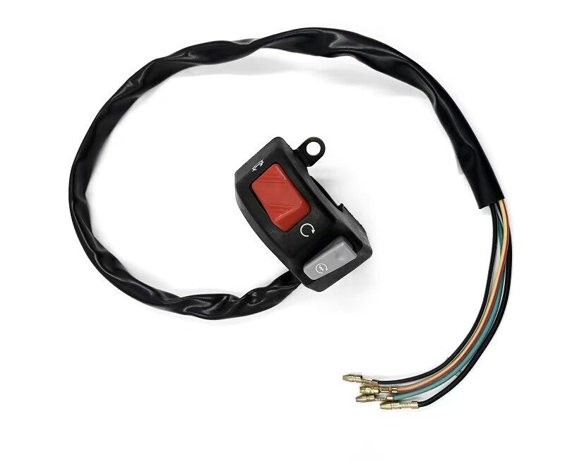 ya 1 7.4 7/8 Motorcycle Handlebar Fog Headlight Horn Start Kill Switch 12V ON-OFF-Button
