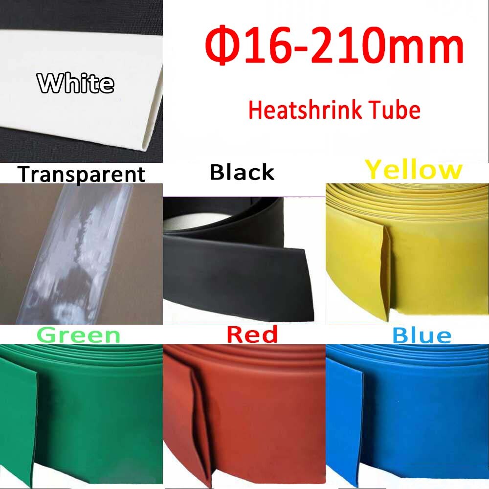 16/18/2022/25mm-210mm 2:1 Heatshrink Tube Heat Shrink Tubing Wire Sleeving Wrap