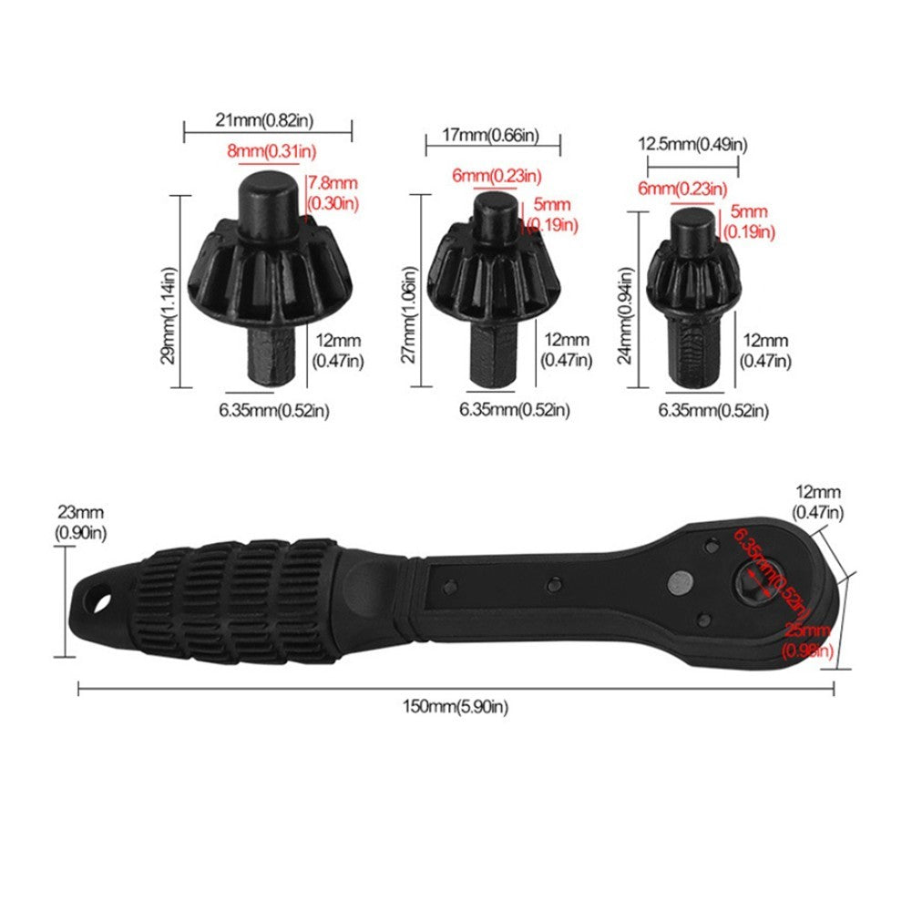 ya 14 Compact For Drill Chuck Key Wrench with Ratchet and Magnetic Adsorption