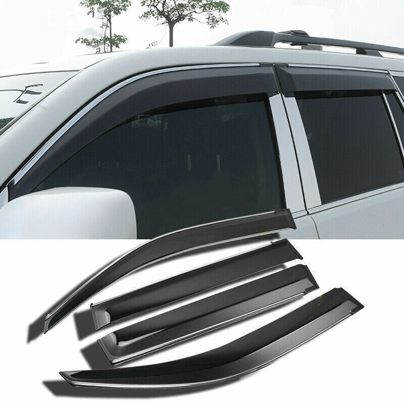 ya 4 6.17 for Toyota Prado 150 2018-2021 Black Vent Window Visor Sun Rain Guard Deflector