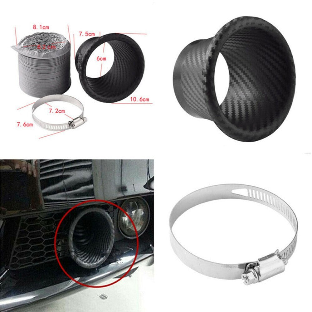 ya 1 8.5.1 Carbon fiber front bumper turbo intake pipe turbo funnel parts set