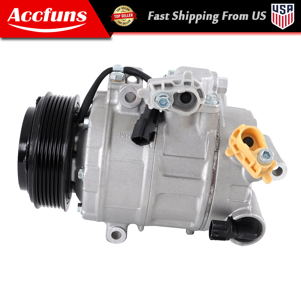 ya 7 6.11 Air Conditioning Compressor with Clutch for 2013-2019 for Ford Taurus 2013-2019 for Ford Flex 198358