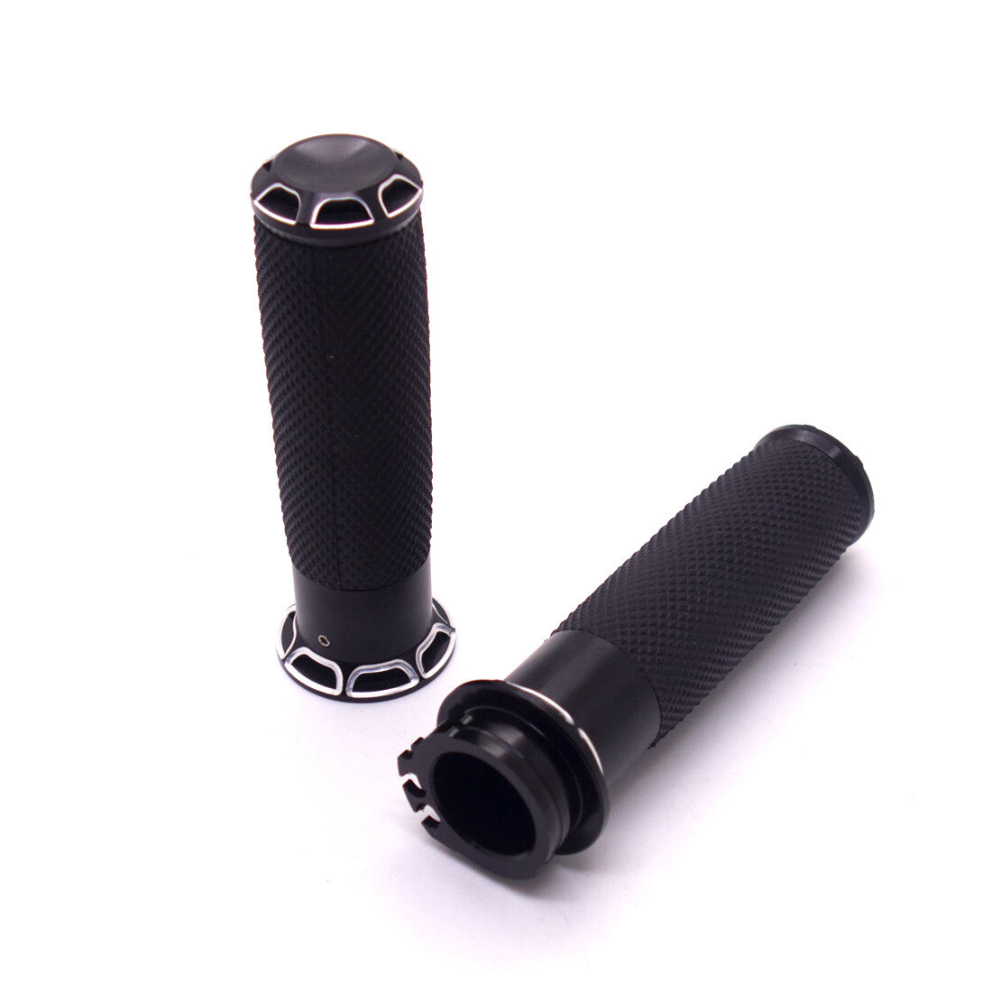 ya 5 8.7 1 25mm Black CNC Edge Cut HandleBar Hand Grips for Harley Sportster XL883 1200