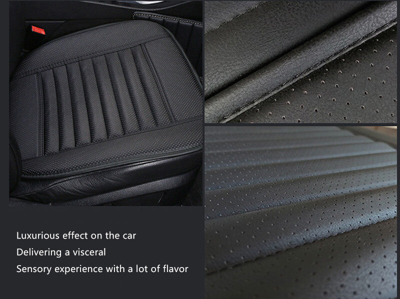 ya 12 5.22 1*Car Front Full Surround for SEAT Cover Breathable PU Leather Pad Mat Chair Cushion