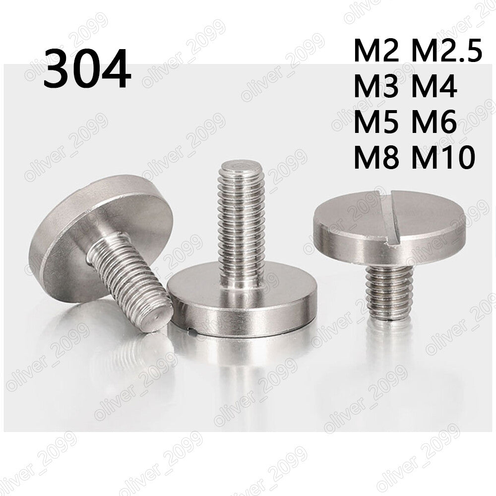304 Stainless Steel Slotted Round Large Flat Head Screws M2 M3 M4 M5 M6 M8 M10