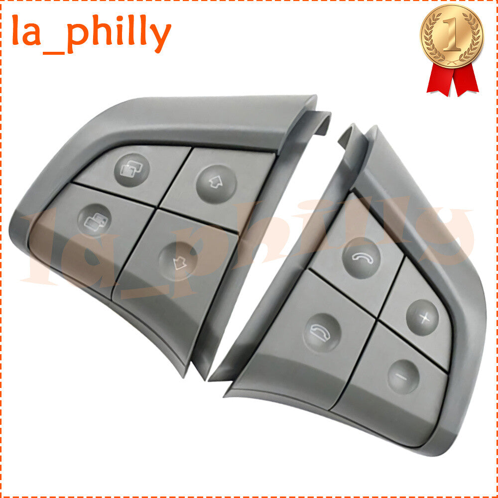ya 13 1 Pair Fit for Mercedes-Benz W164 W251 W245 Steering Wheel Switch 4 Button Gray